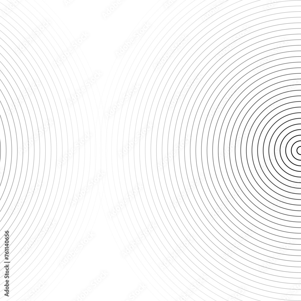 Aufkleber abstract concentric circle background. line pattern design. monochrome graphic. circle for sound wav