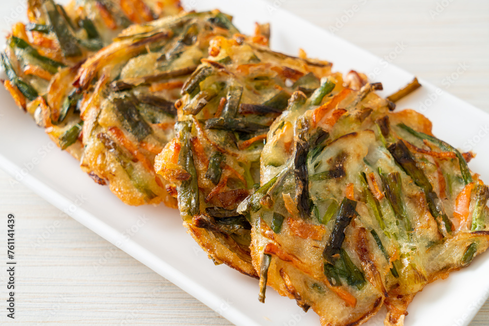 Poster pajeon or korean pancake or korean pizza