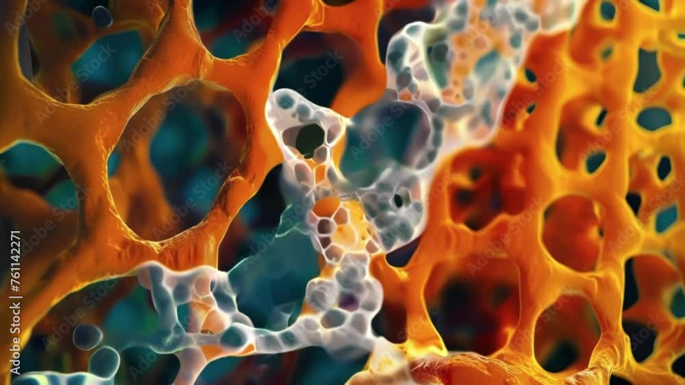 Poster a microimage of the internal structure of an aerographite beam highlighting its strength and ability