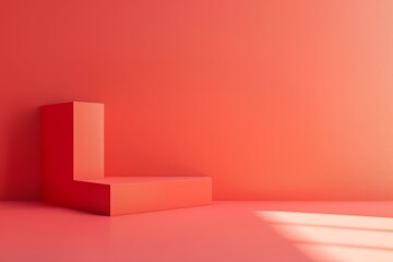 Bright Pink Room With Small Red Object