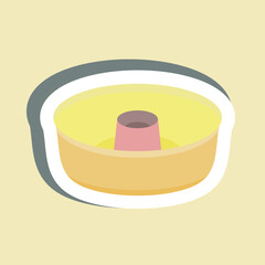 Sticker Cake Mold. suitable for Bakery symbol. simple design editable. design template vector. simple illustration
