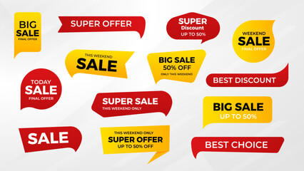 Discount sale labels vector template. flash sale, super sale, big sale, final sale background. Discount Promotion marketing poster design for web and Social.