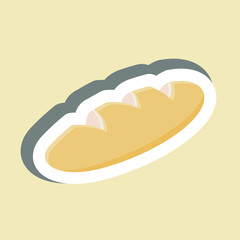 Sticker Bread. suitable for Bakery symbol. simple design editable. design template vector. simple illustration