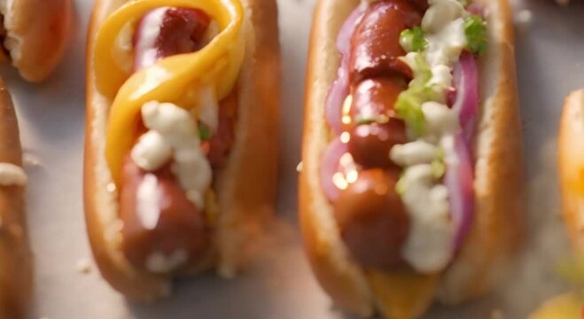 delicious hotdog 3d view