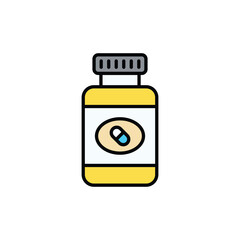 Pill icon design with white background stock illustration