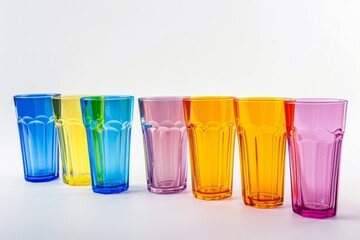 Array of Multicolored Glasses