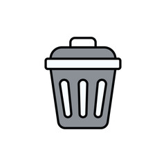 Trash icon design with white background stock illustration