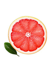Create A High quality fresh grapefruit top view