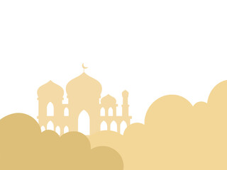 Mosque Ramadan Kareem Background Illustration