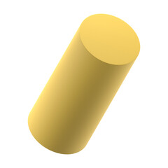 3D yellow Cylinder