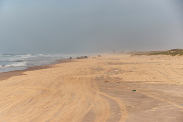 Fototapeta na wymiar Atlantic ocean, close Lake Rose, Senegal, West Africa