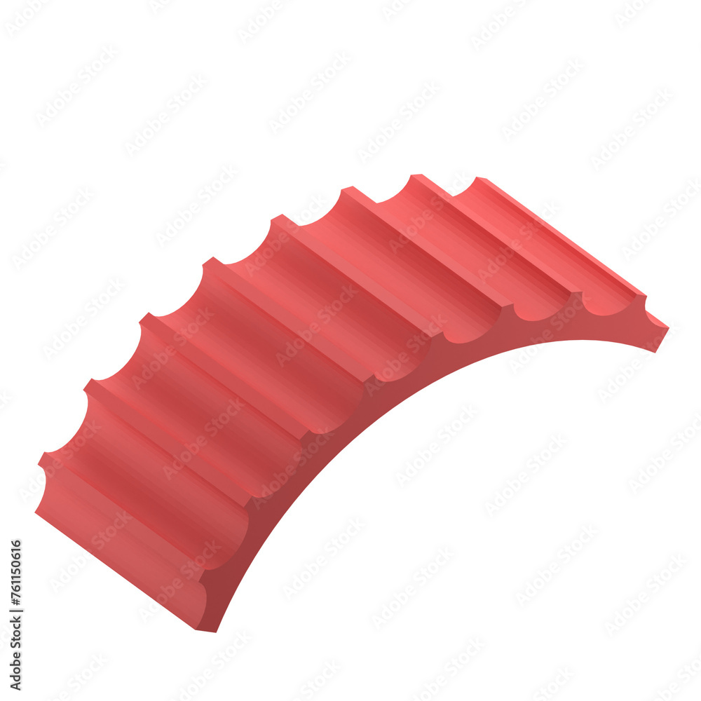 Poster red bend 3d object