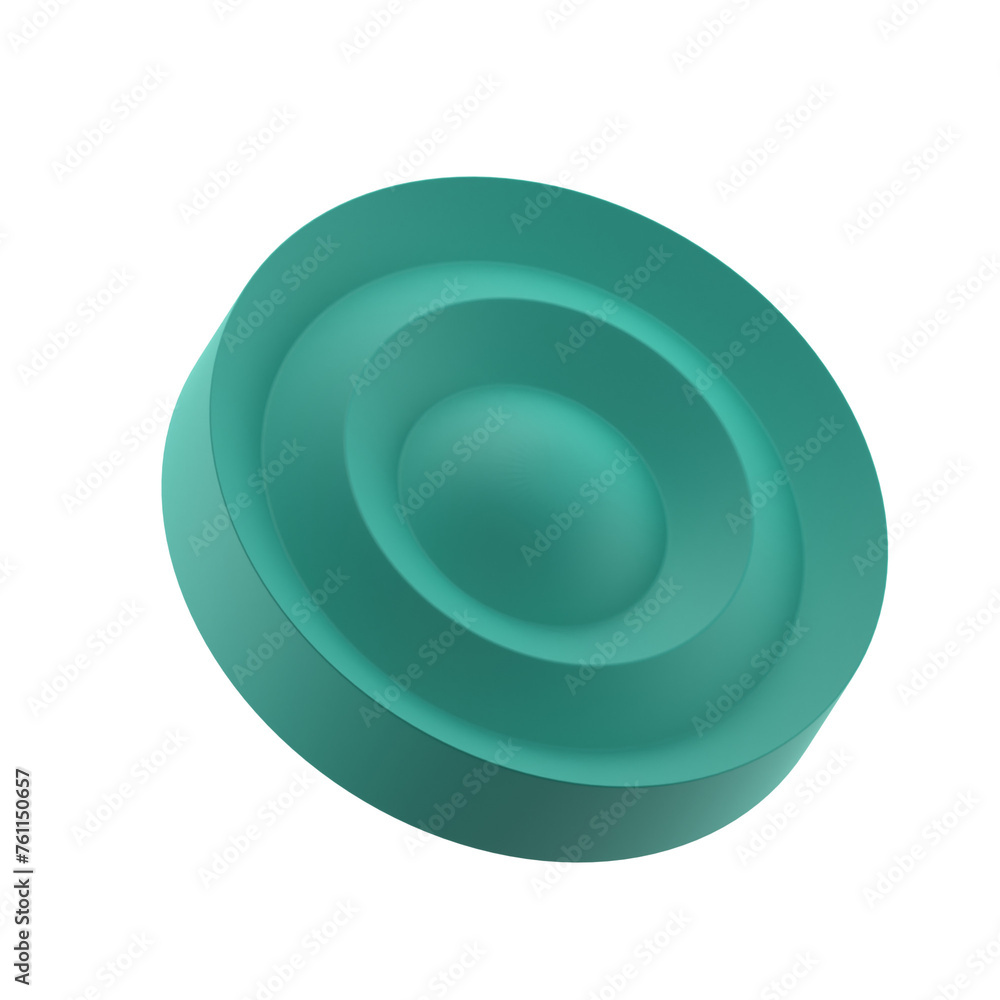 Poster 3d green pattern circle object