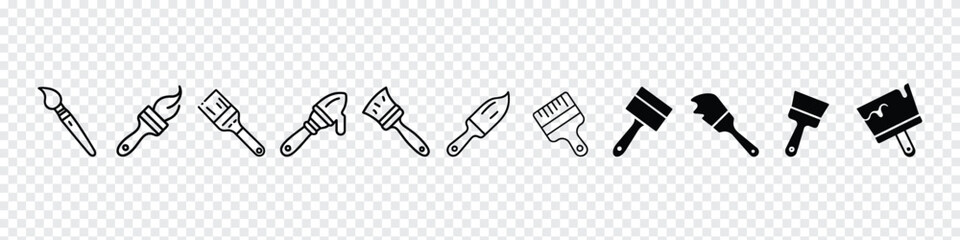 Paint brush icon, Brush icon vector, Paint brush icon vector, Brush Icon in trendy flat style isolated on white background. paint brush icon From Working tools, Construction and Manufacturing - obrazy, fototapety, plakaty
