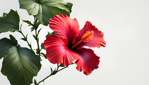 Hibiscus on a white background
