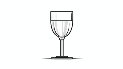 Glass cocktail isolated linear icon for websites mint