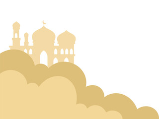 Mosque Ramadan Kareem Background Illustration