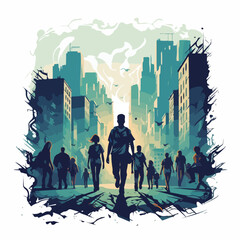 A group of survivors must navigate through a zombie