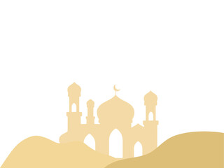 Mosque Ramadan Kareem Background Illustration
