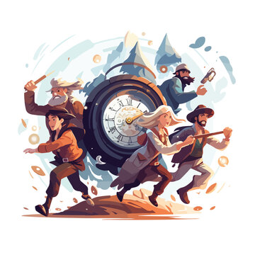 A group of treasure hunters races against time to f