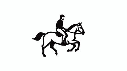 Fototapeta na wymiar Horseback riding icon. Jockey rider sign. Horse sport