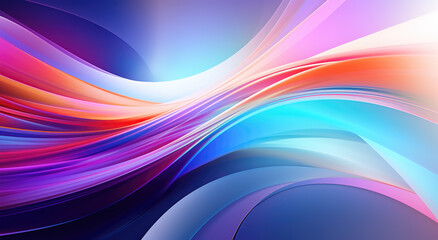 Abstract colorful painting waves desktop background landscape wallpaper design, blue, yellow, purple, red rainbow colors