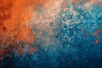 Grunge Background Texture in the Colors Orange and Blue created with Generative AI Technology