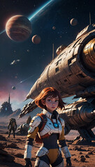 astronaut on the moon