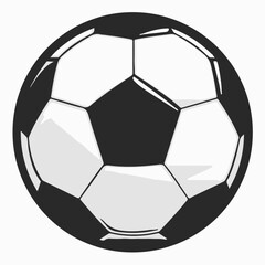 Fototapeta premium Ball for playing soccer. Vector classic ball.