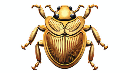 A golden pharaonic scarab used by the ancient Egypt