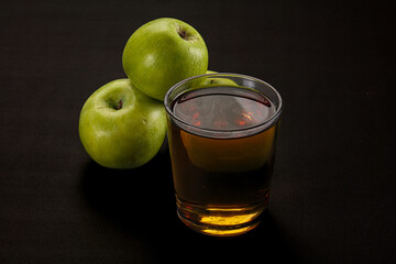 Fresh sweet natural apple juice