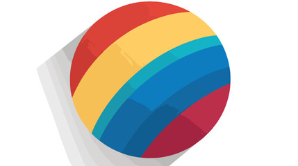 Beach ball flat icon with long shadow flat vector