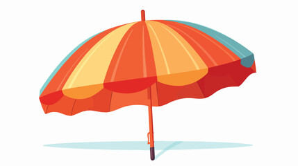 Beach umbrella isolated on a white background. Vector