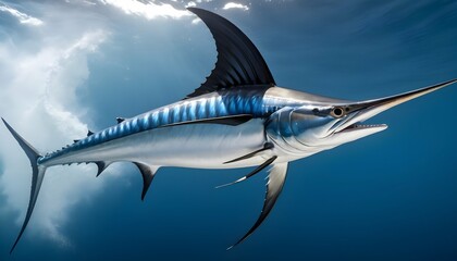 A Magnificent Marlin Showcasing Its Powerful Strea