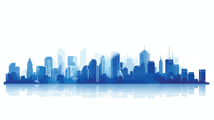 Big city crossover blue color on a white background. - obrazy, fototapety, plakaty
