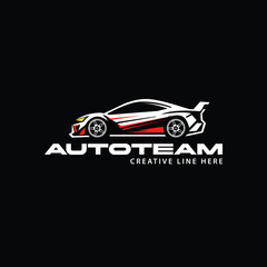 automotive car, an illustration of logo sport