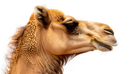 Arabian Camel Isolated on White Background, dromedary or Arabian camel isolated on white background, Arabian Camel On Face, Generative Ai 