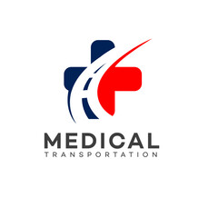 Medical transportation logo Icon Brand Identity Sign Symbol Template 