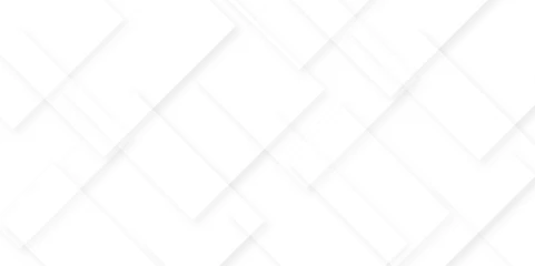 Foto op Canvas Abstract design with white transparent material in triangle and squares shapes. Modern and creative design with different size white boxes on the white background white rectangle business card  © Sajjad