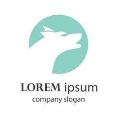 Illustration of the wolf head logo roaring