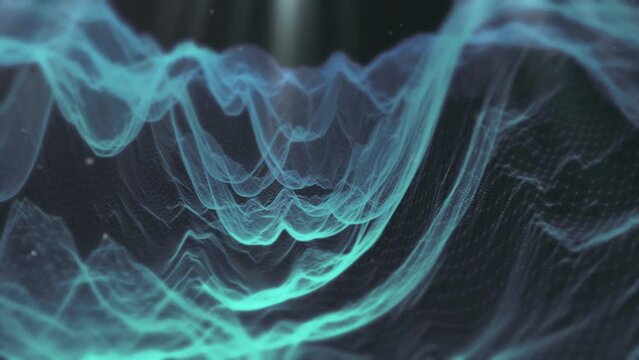 3d illustration. Futuristic Holographic Terrain environment, geomorphology, topography loop motion graphic user interface head up display screen background