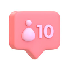 Follower social media notification icon