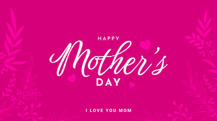 Happy mother's day. Mother's day background with floral design. Vector illustration - obrazy, fototapety, plakaty