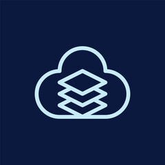 modern cloud data storage logo