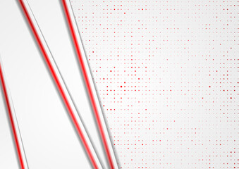 Corporate abstract background with bright red small square dots