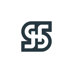 Obraz premium modern letter SH or HS logo