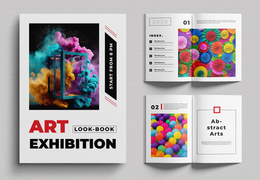 Art Exhibition Lookbook Layout Design Template