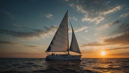 sailboat at sunset