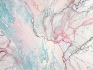 Pastel pink, white, blue colors delicate abstract background with marble texture. Generative AI