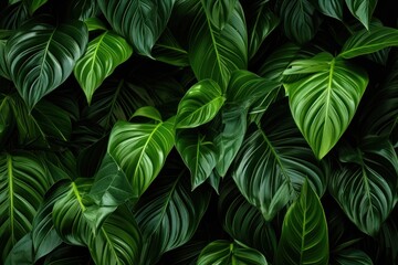 Close Up of a Lush Green Leafy Plant. Generative AI